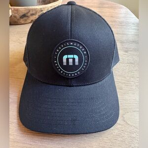 Travis Mathew Black and Blue Logo Cap